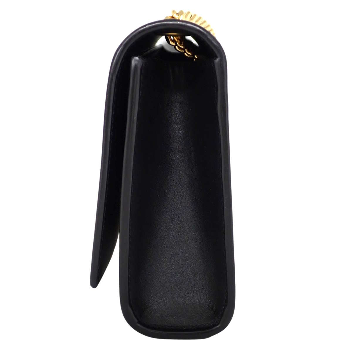 Kate黑色皮革流苏小链条单肩包(474366)