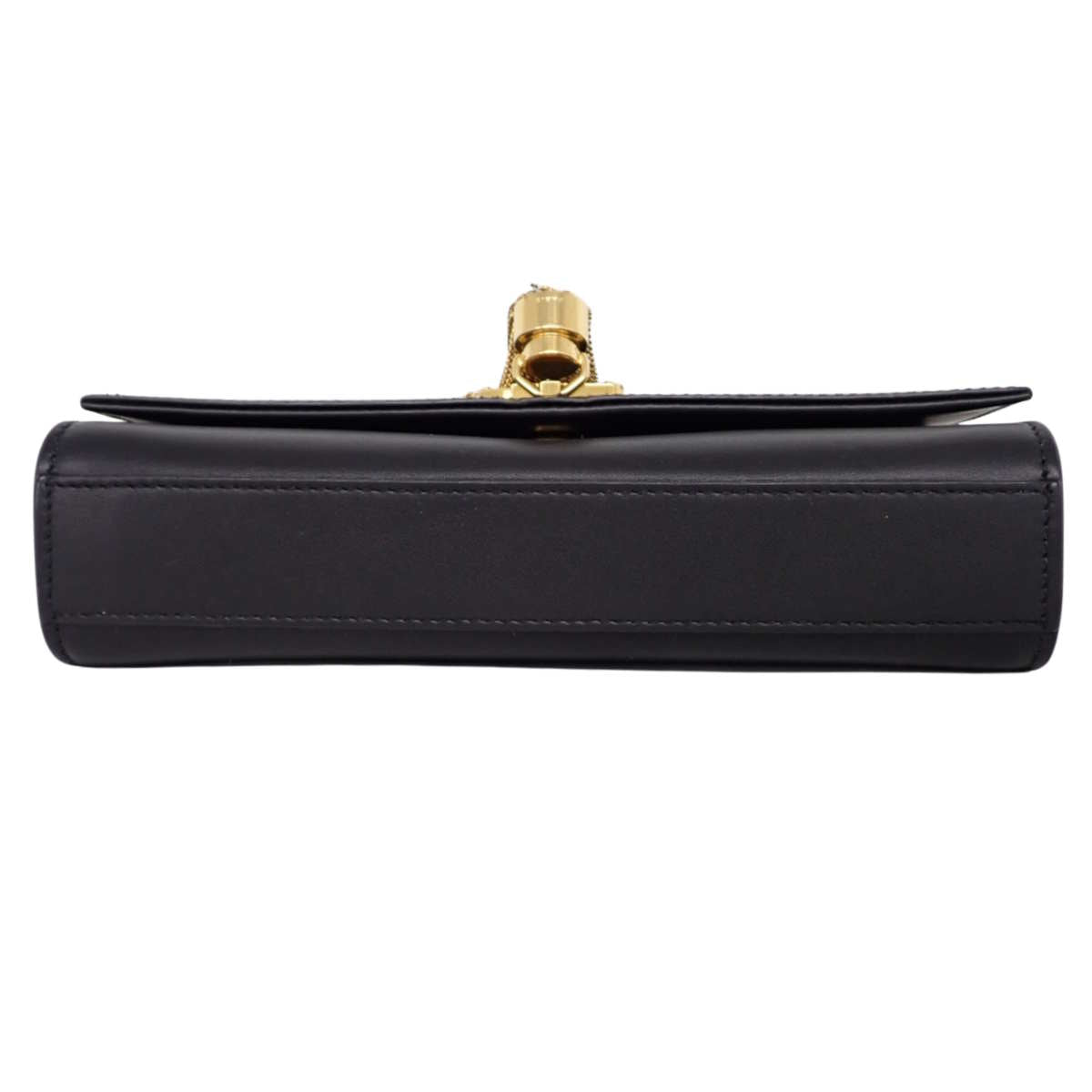 Kate黑色皮革流苏小链条单肩包(474366)