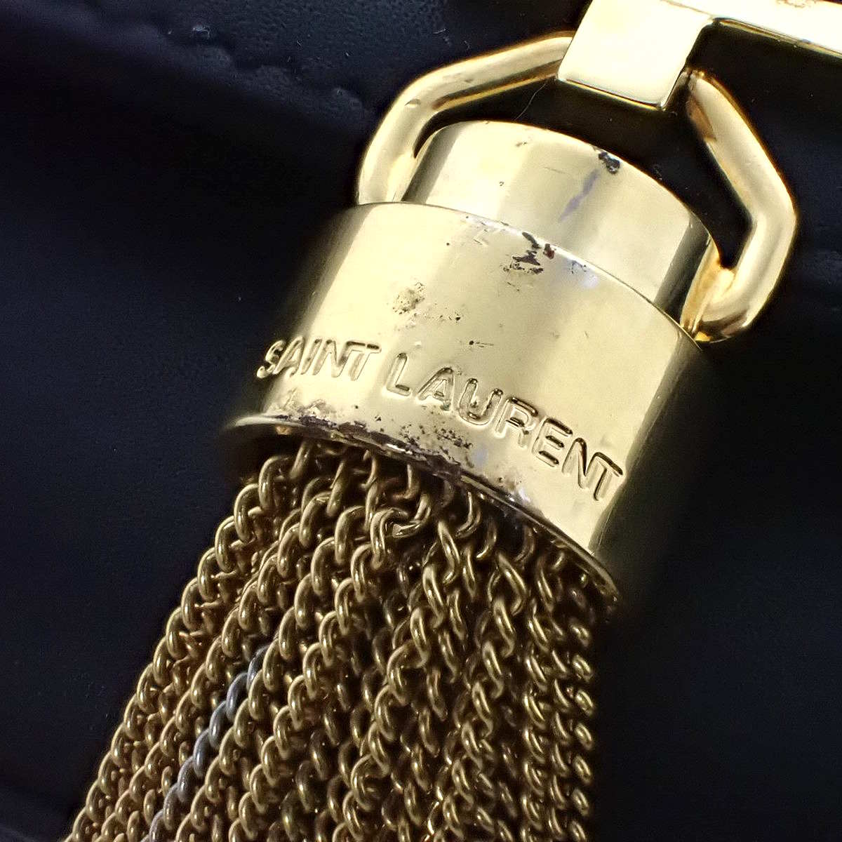 ケイト タッセル スモール チェーンショルダーバッグ レザー ブラック 474366