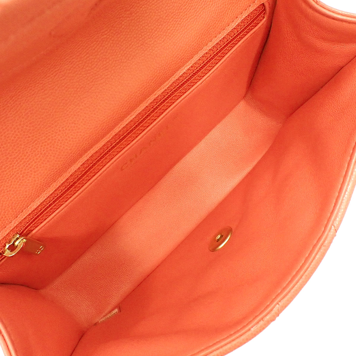 マトラッセ ココマーク チェーンショルダーバッグ キャビアスキン コーラルピンク