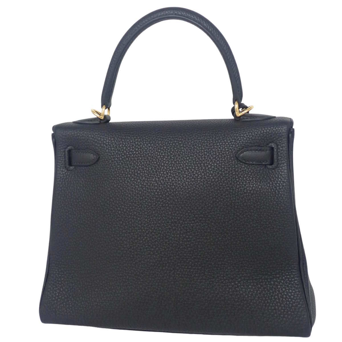 Kelly 25 (inside stitching) Togo black with gold hardware and D stamp