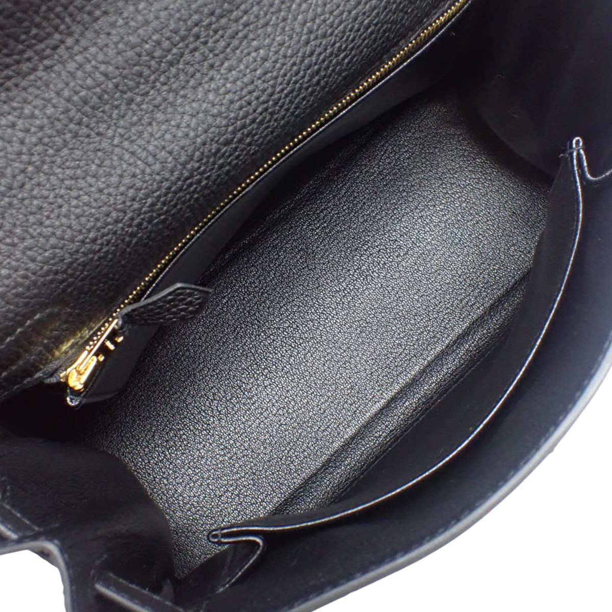 Kelly 25 (inside stitching) Togo black with gold hardware and D stamp