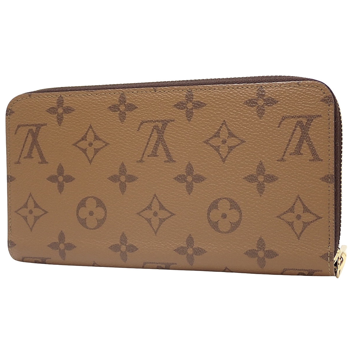 Monogram Reverse Zippy Wallet, Camel, M82444