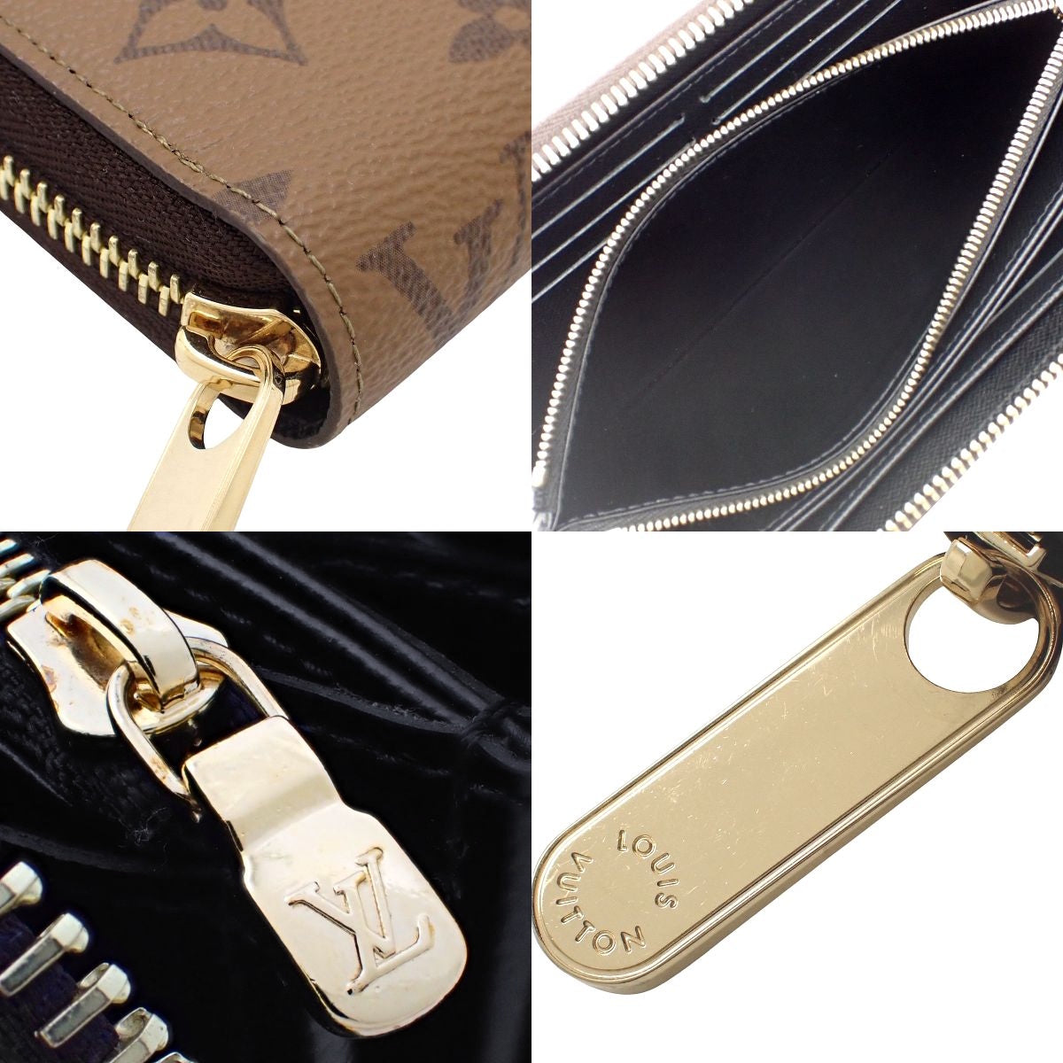 Monogram Reverse Zippy 钱包,驼色,M82444