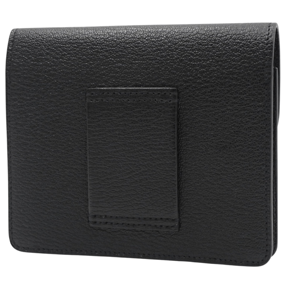 Lauris Ruri Slim Chevre Black with Silver Hardware and Z Stamp