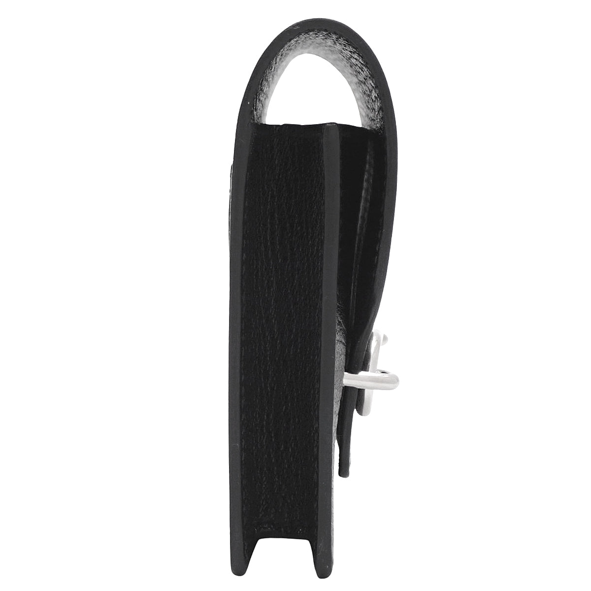 Louis Loulous Slim Chevre Black Silver Hardware Z stamp