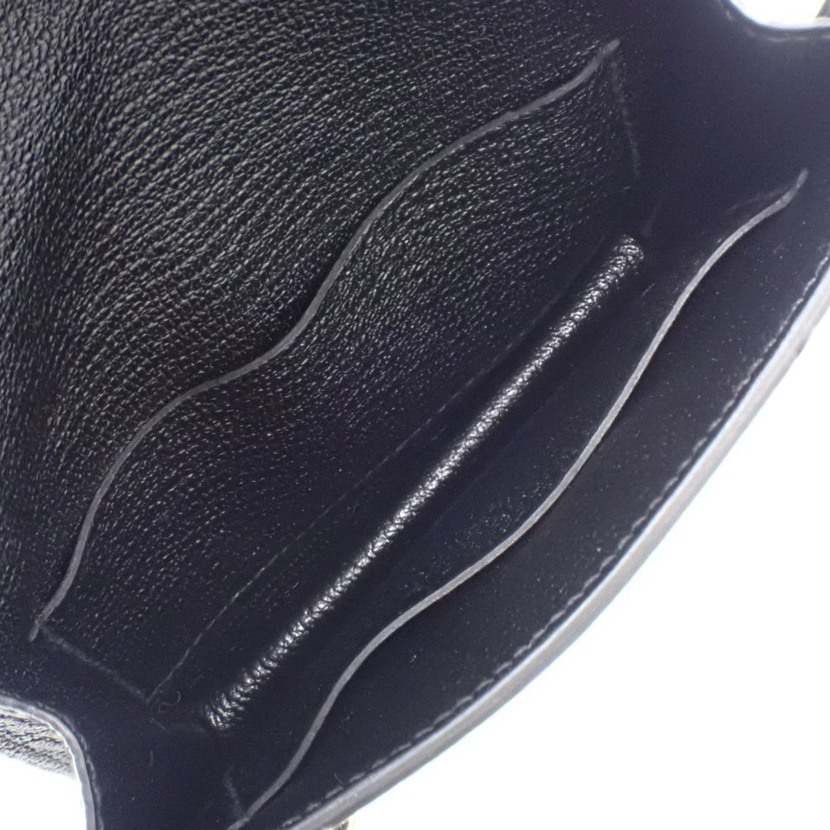 Louis Loulous Slim Chevre Black Silver Hardware Z stamp