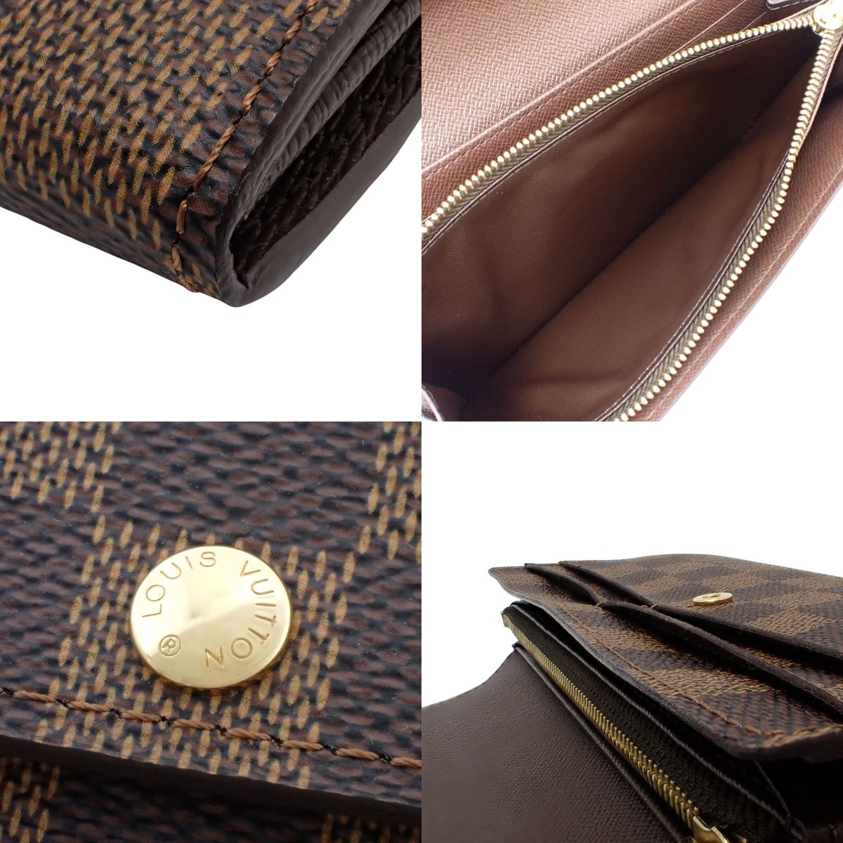 ダミエ・エベヌ ポルトフォイユ・サラ ブラウン N61734