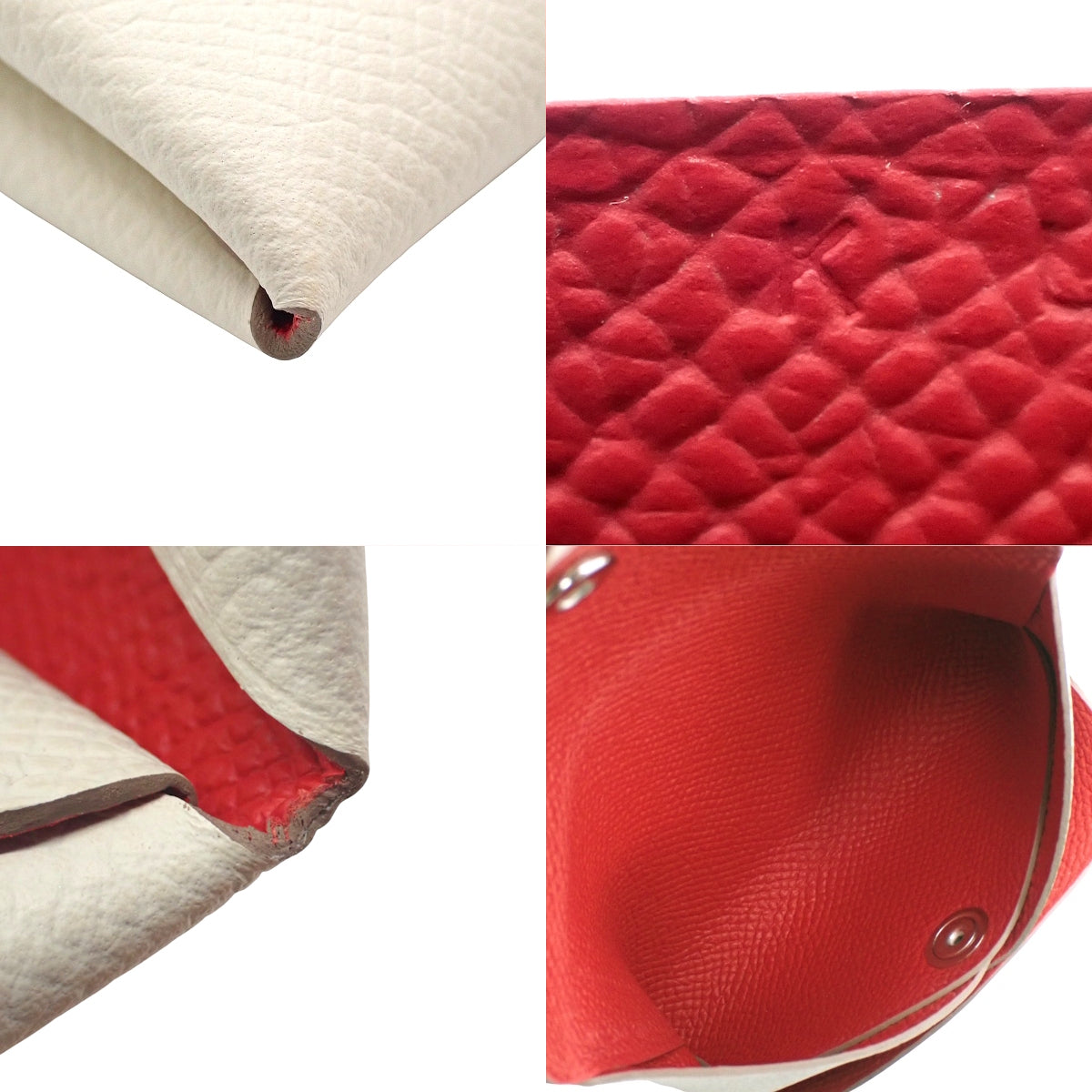 Calvi Duo Verso K 印章,Epsom 香槟色,Clay/Rouge Ladieu 色,银色五金件