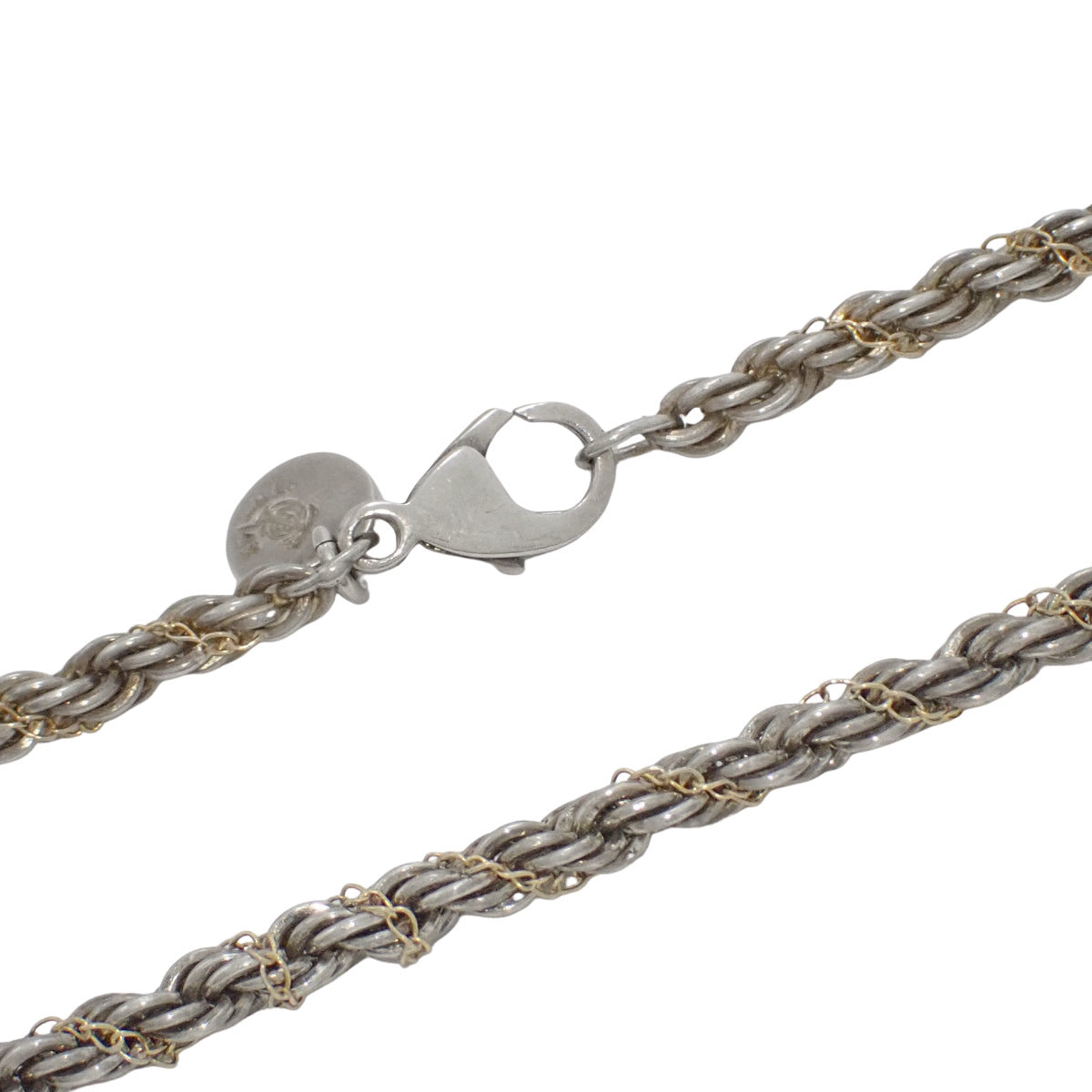 ツイスト ロープ ネックレス シルバー SV925 イエローゴールド K14YG