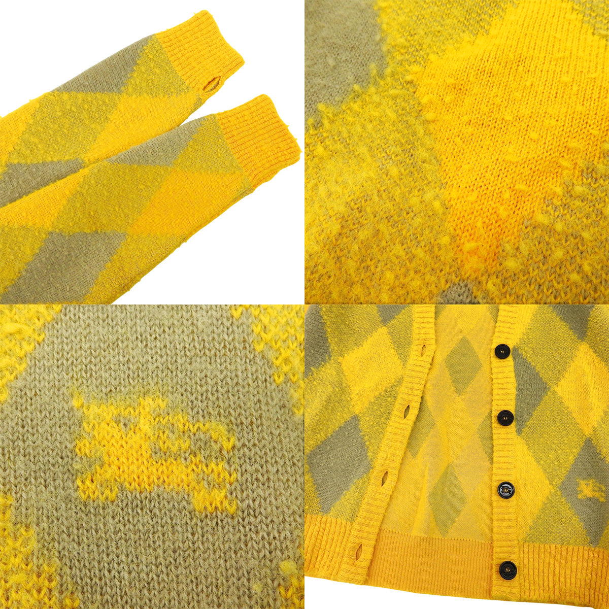 アーガイル カーディガン M