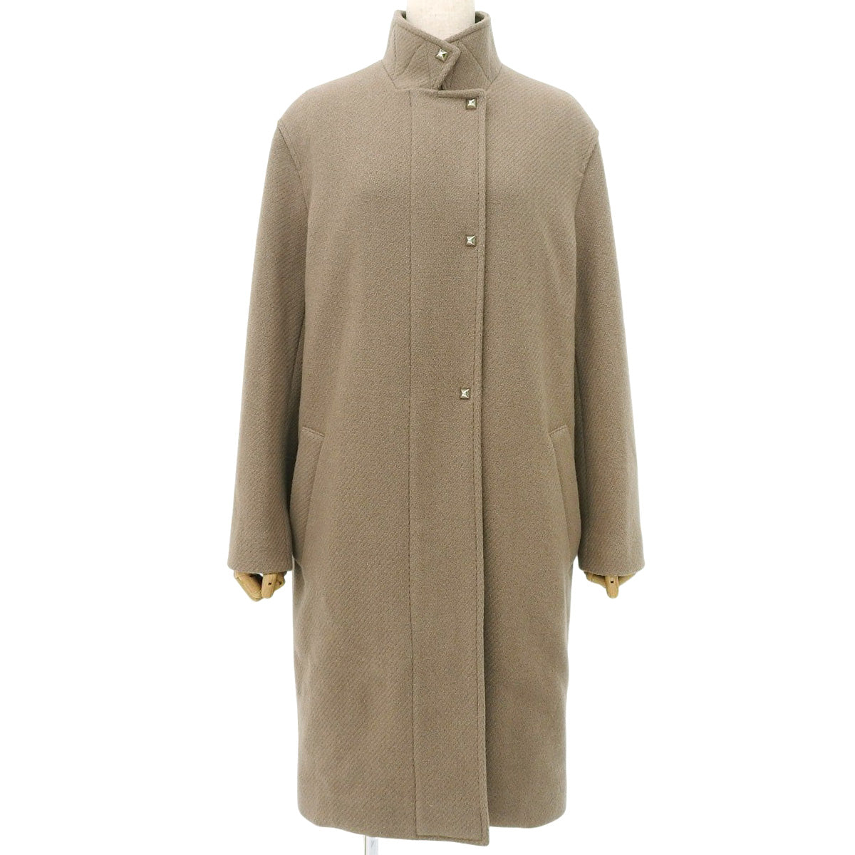 Stand collar long coat size 36