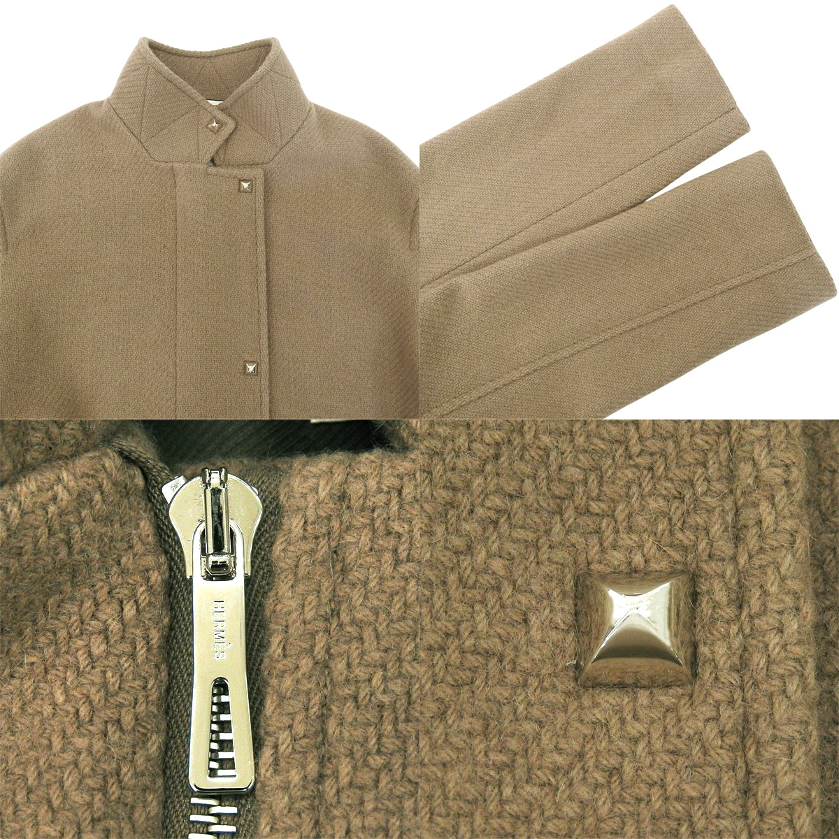 Stand collar long coat size 36