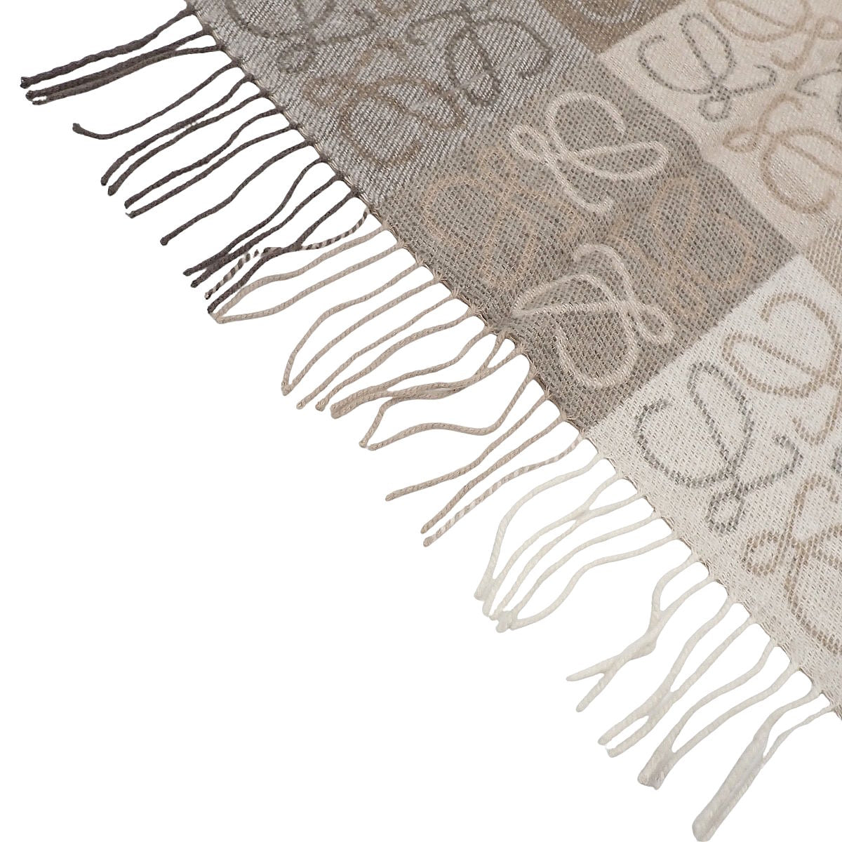 チェッカーボード スカーフ ウール カシミヤ F810487X17