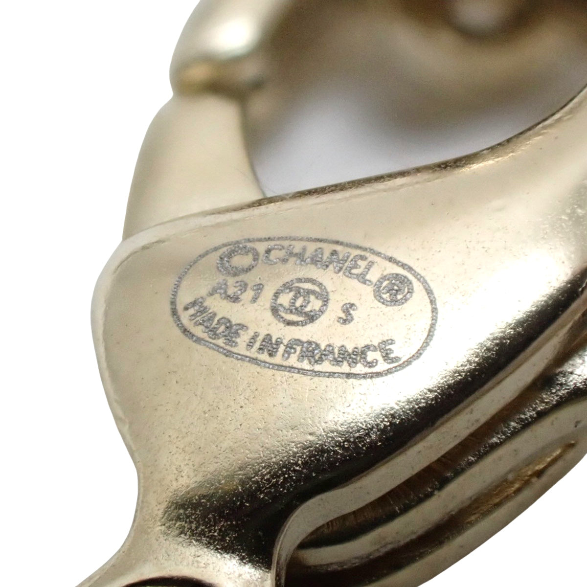 NO.5 ココマーク ラインストーン ネックレス メタル(GP)