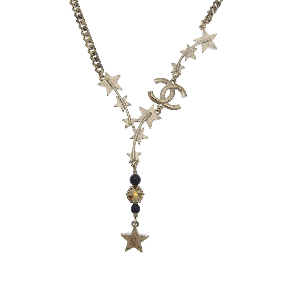 ココマーク 星モチーフ チェーンネックレス メタル(GP) ラインストーン