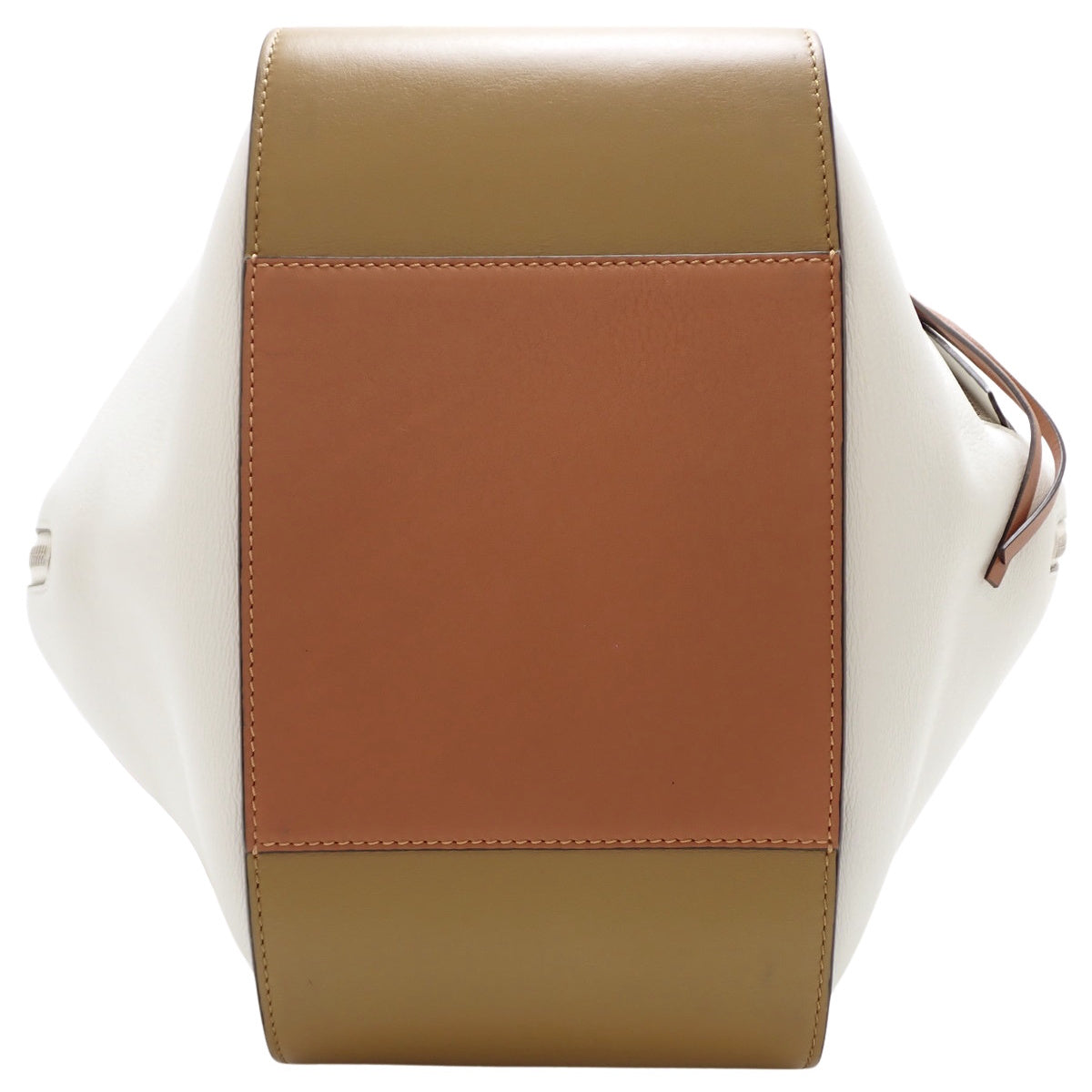 Hammock small bag in brown and white calfskin