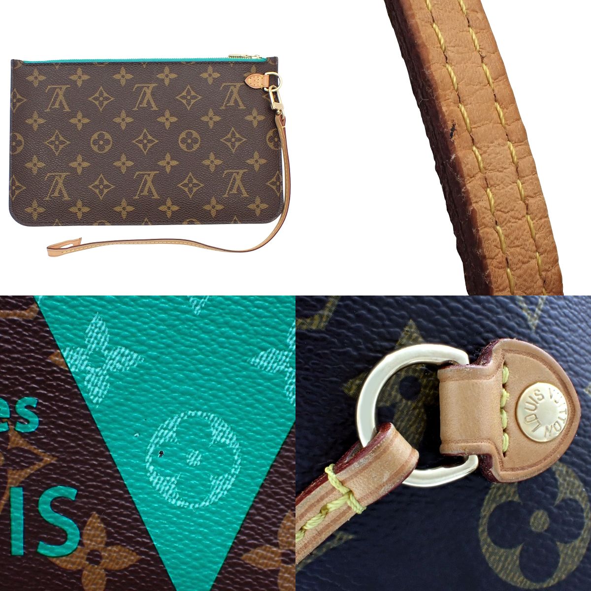 Neverfull MM Monogram 帆布包 绿松石色 M41601