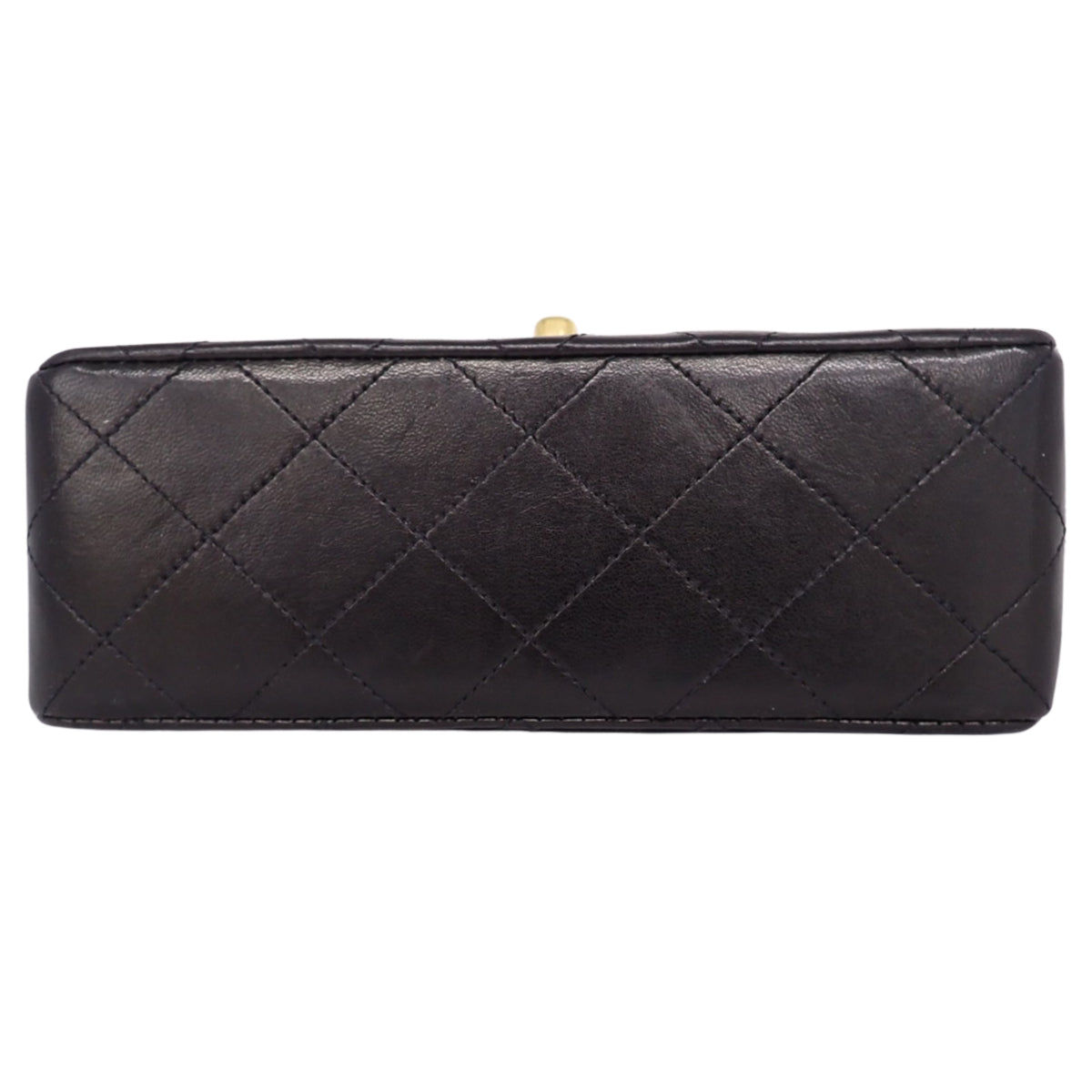 Matelasse Coco Mark Chain Shoulder Bag in Black Lambskin A01115