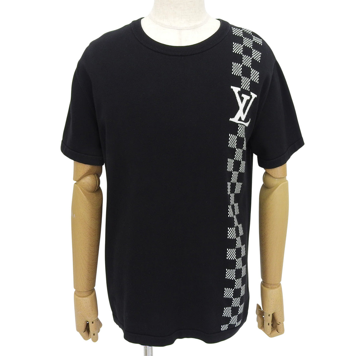 ダミエストライプ ジャガード半袖ニット 2021年 XL RM211