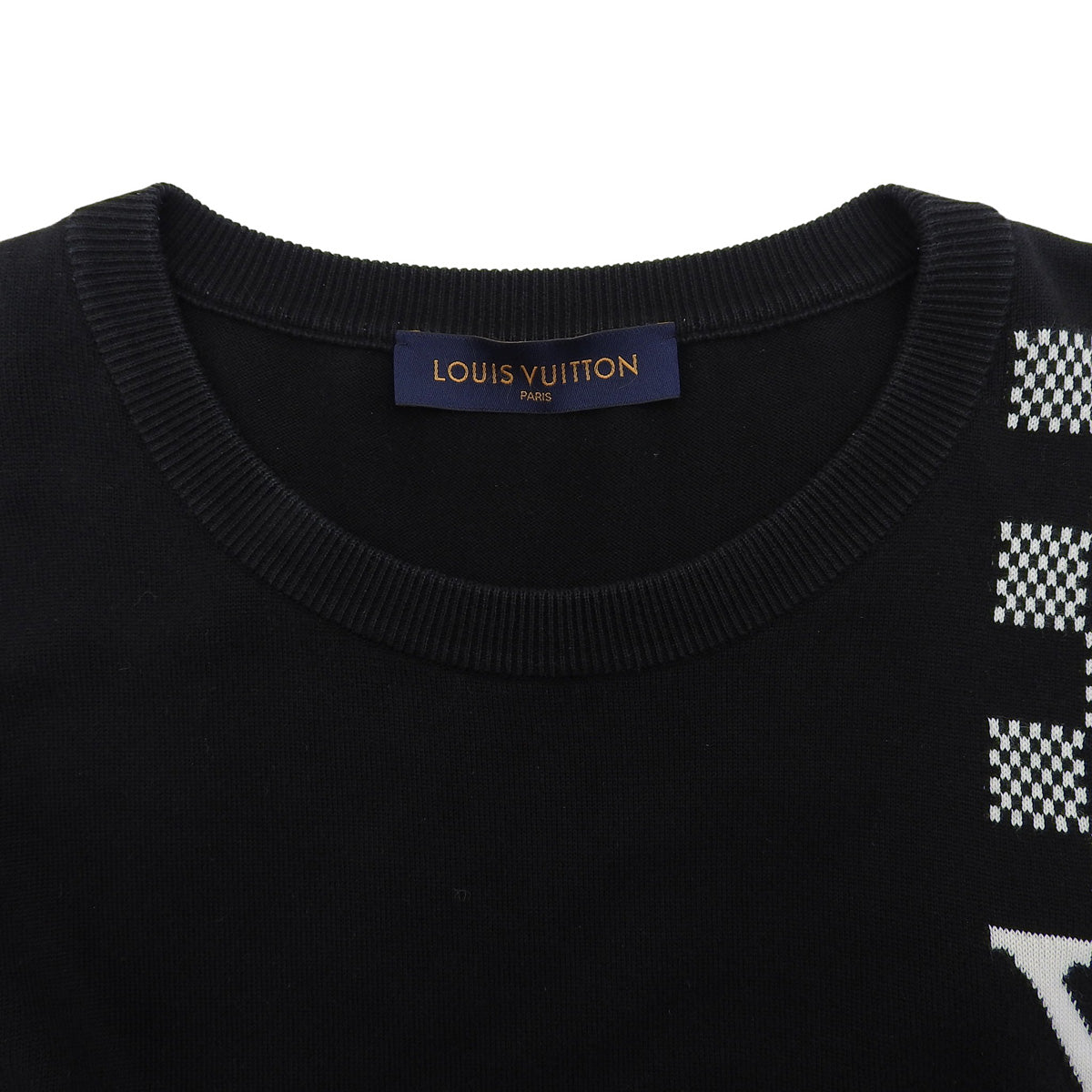 Damier 条纹提花短袖针织衫 2021 XL RM211