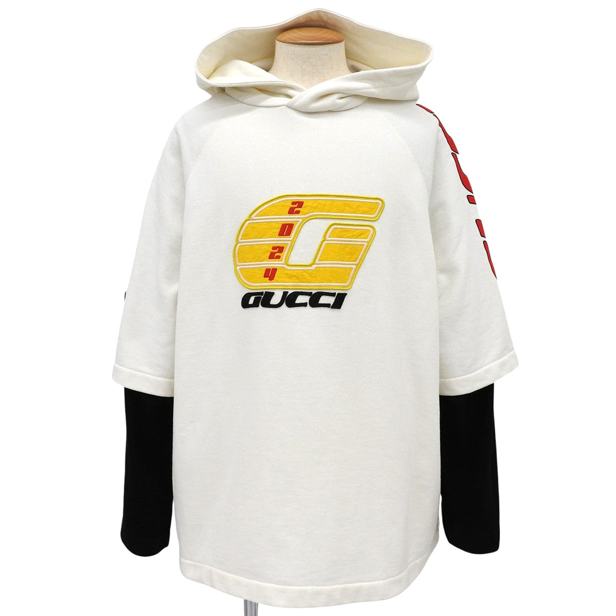 ロゴレイヤードパーカー L