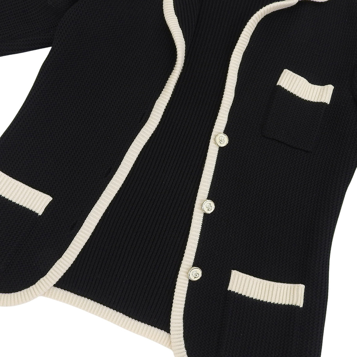 ニット ジャケット風 カーディガン S