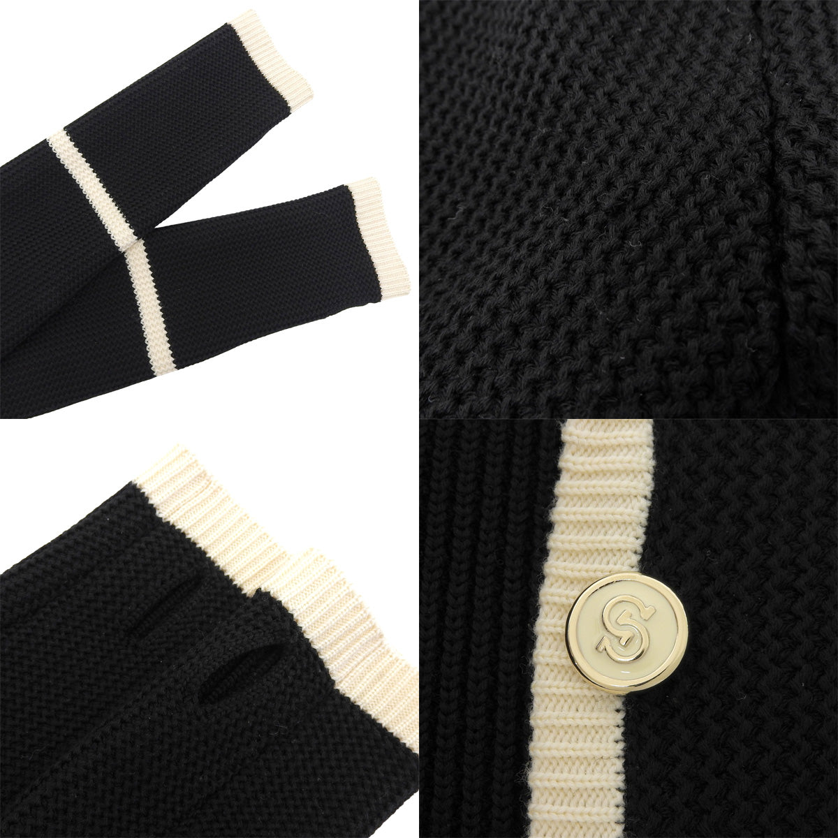 ニット ジャケット風 カーディガン S