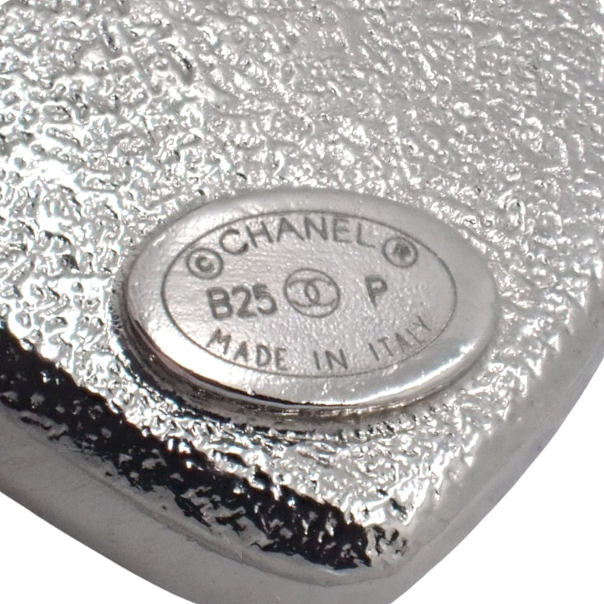 ココマーク ラインストーン ハートピアス メタル