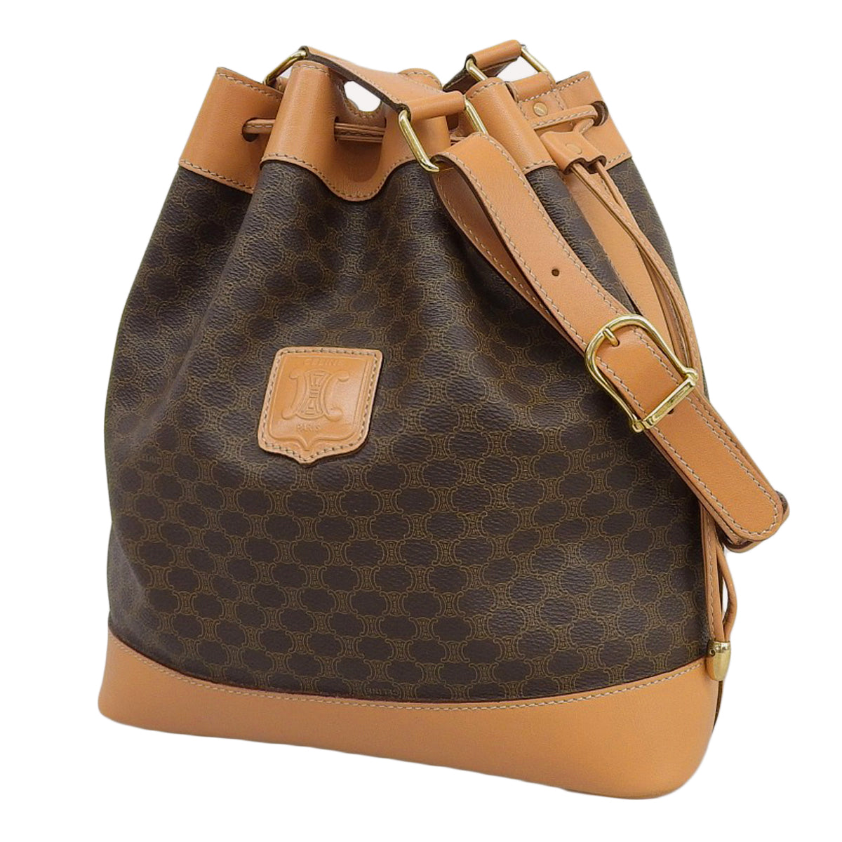 マカダム ショルダーバッグ PVC レザー ブラウン