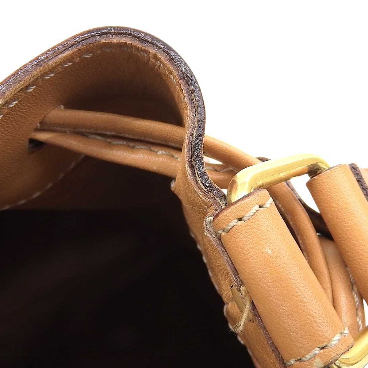 マカダム ショルダーバッグ PVC レザー ブラウン