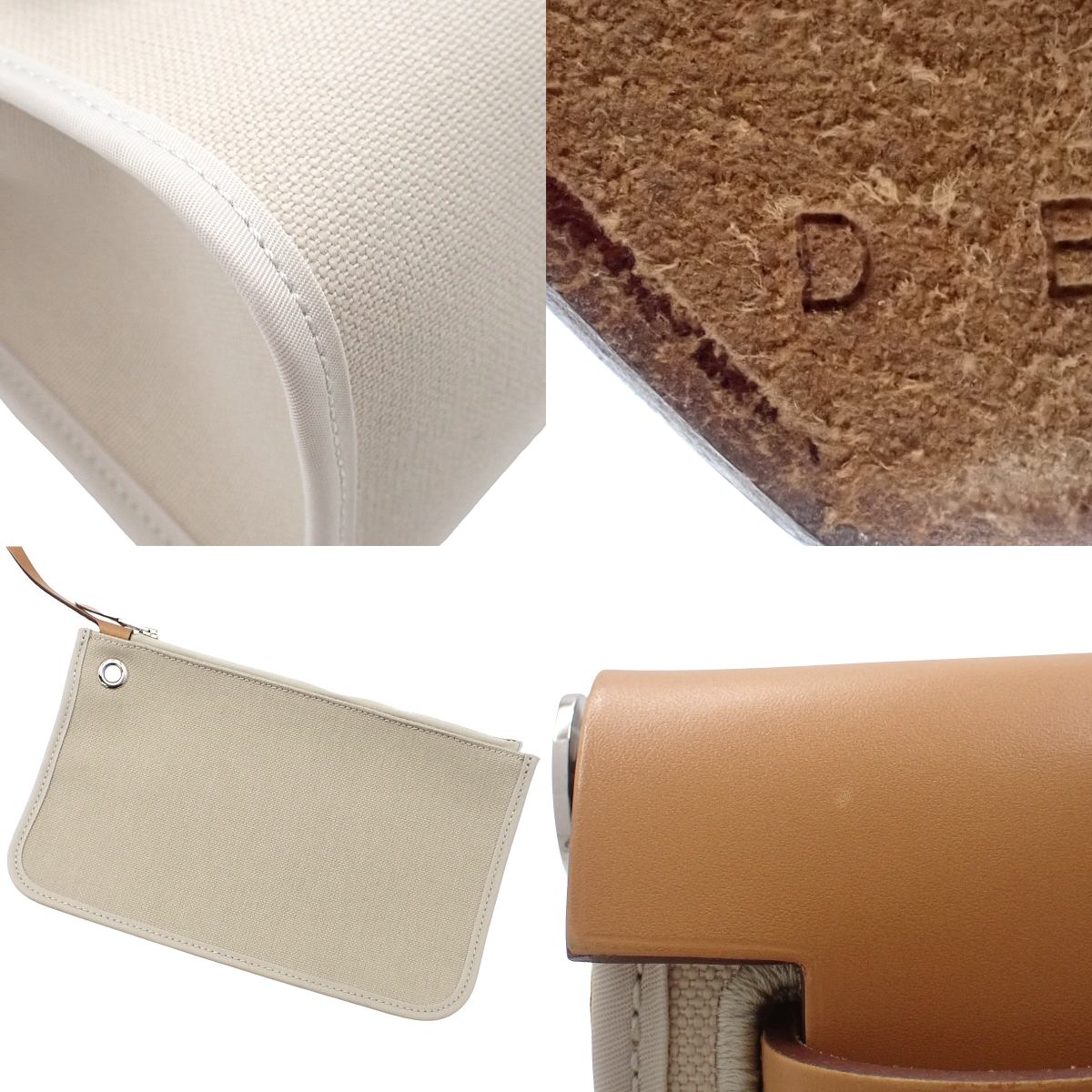 エールバッグジップPM トワルアッシュ ヴァッシュハンター パラジウム金具 ナチュラルサブレ シルバー金具 D刻印