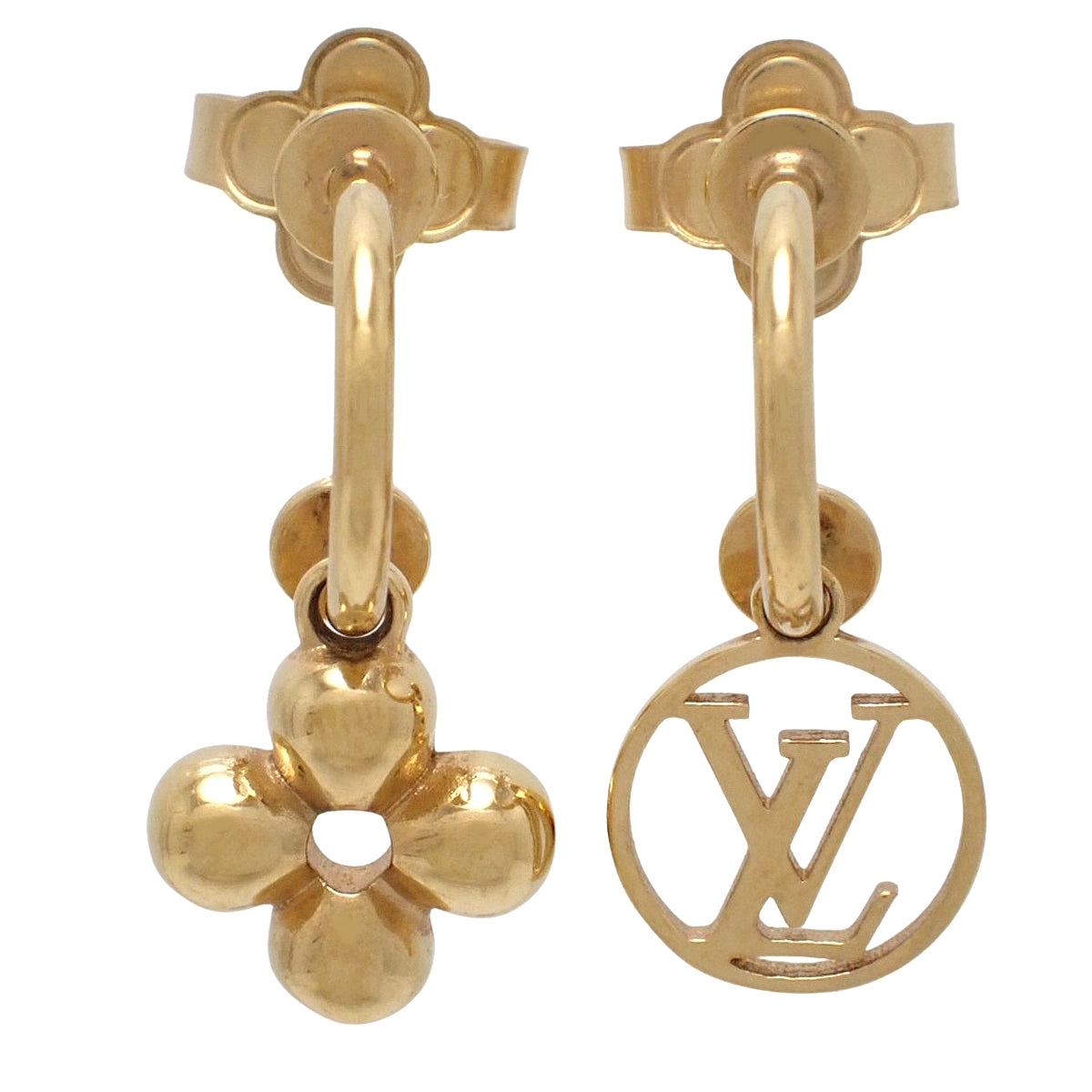 耳钉 - 绽放金属 (镀金)