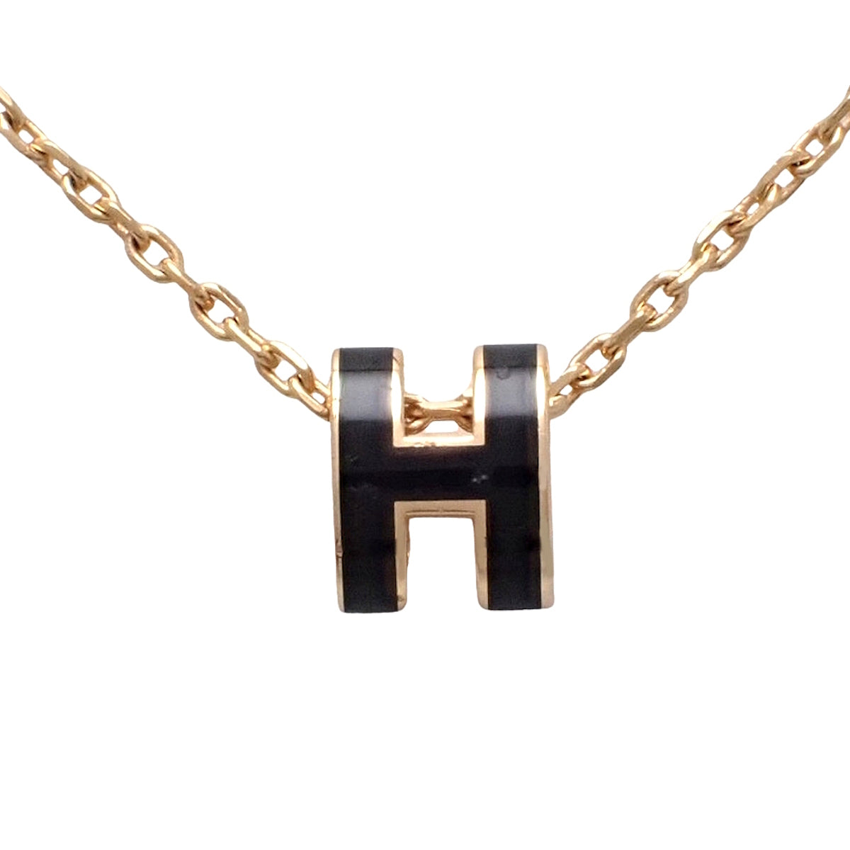 迷你流行灰烬 H 项链 金属 (GP)