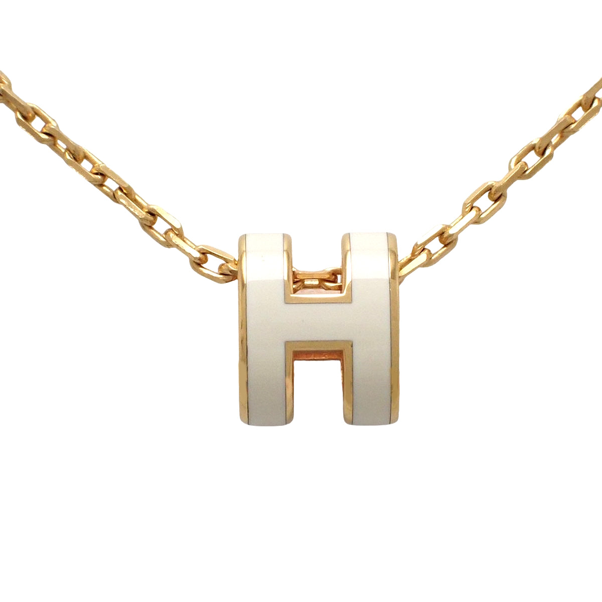 迷你流行灰烬 H 项链 金属 (GP)