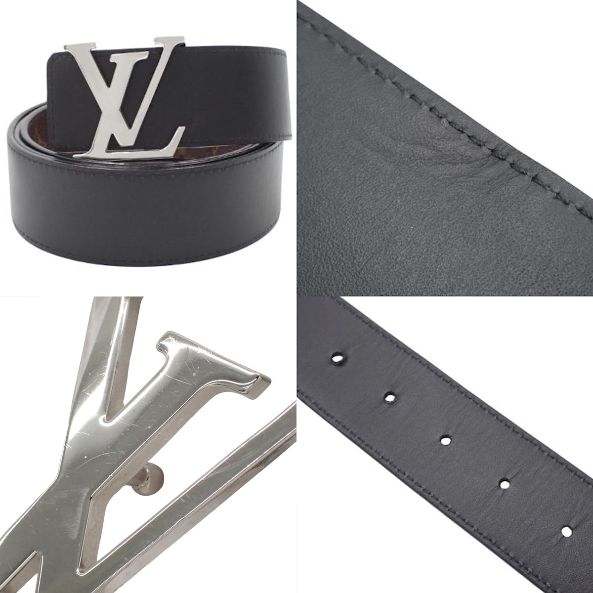 Monogram Belt - LV Initials, 40mm, Reversible, Centurion Leather, 120/48mm, M9821