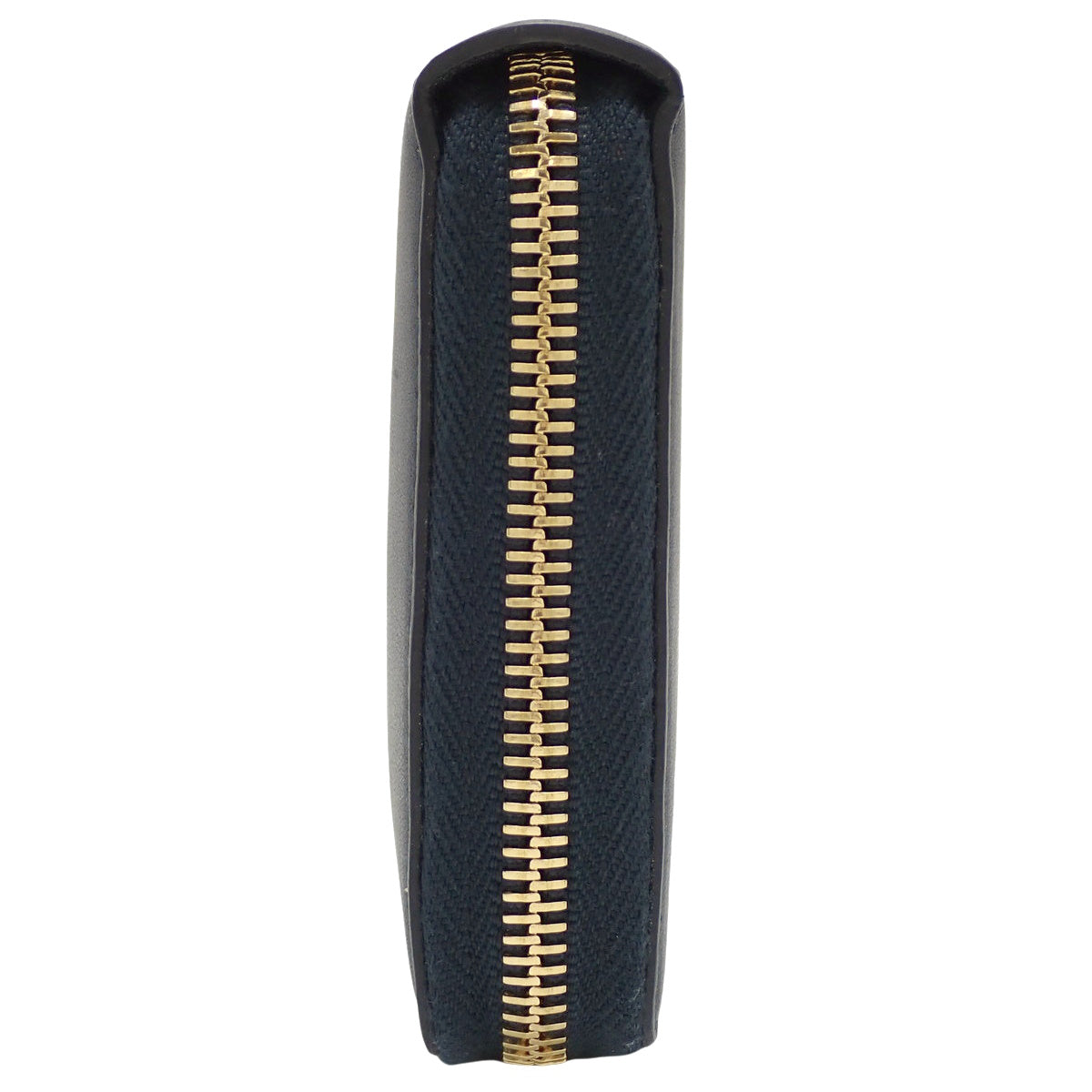 ラウンドジップ ロングウォレット レザー ネイビー 414570