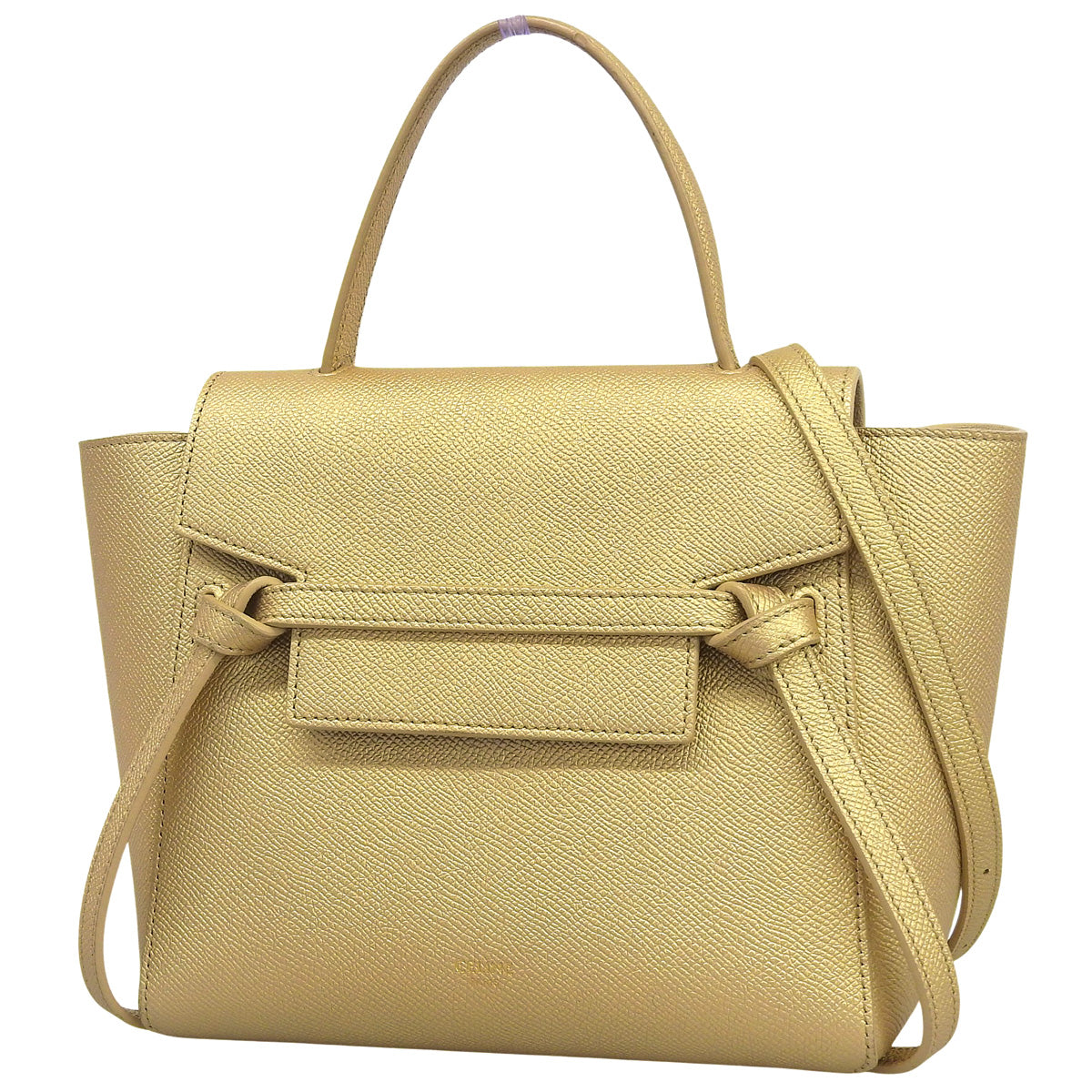 Nano Belt Bag in Gold Leather 189003ZVA