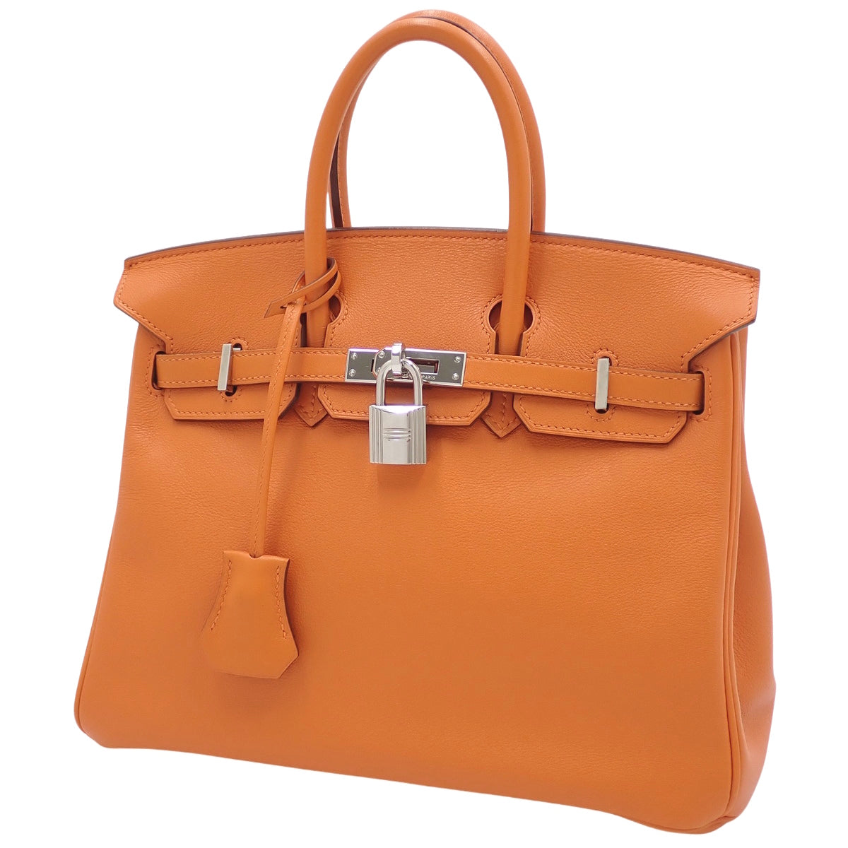 バーキン25 トリヨンクレマンス パラジウム金具 オレンジ M刻印