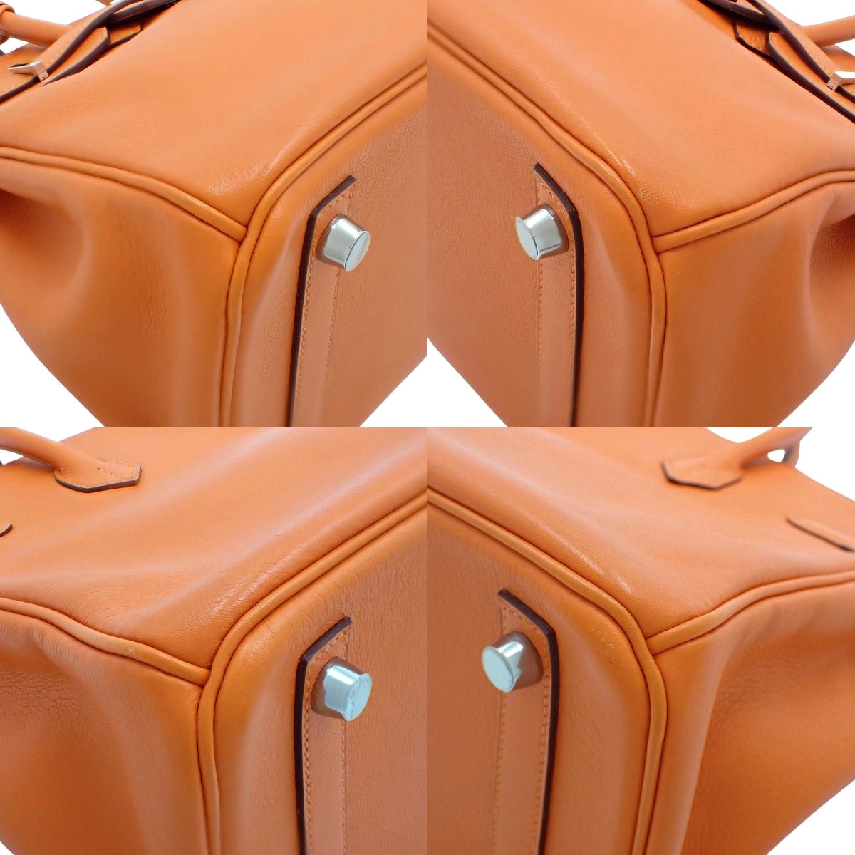 バーキン25 トリヨンクレマンス パラジウム金具 オレンジ M刻印