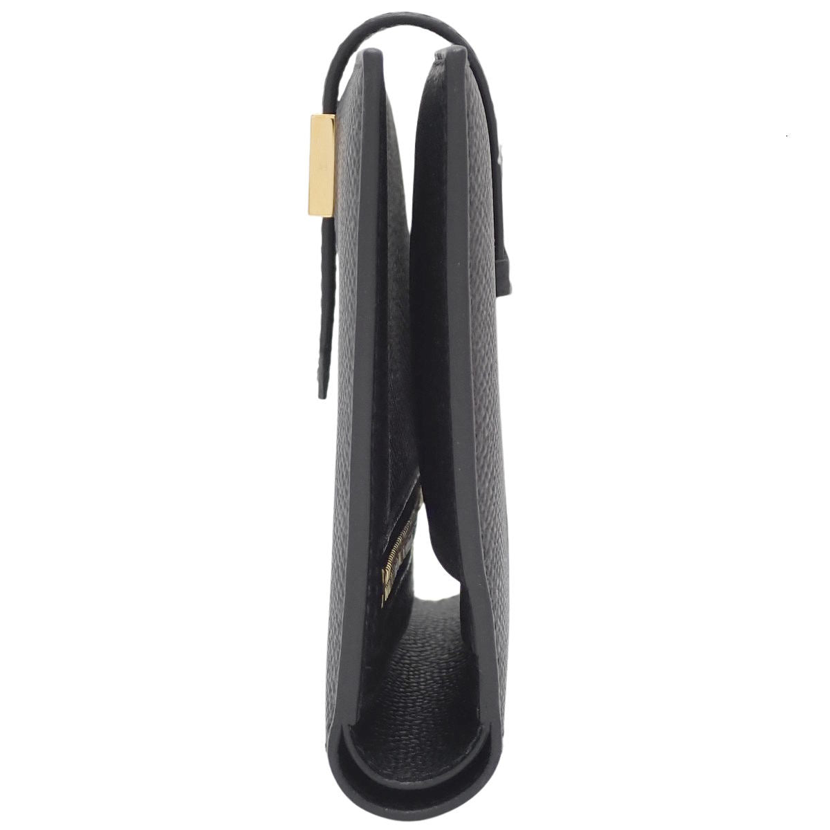 Béarn Compact Togo Black Gold Hardware W-stamp