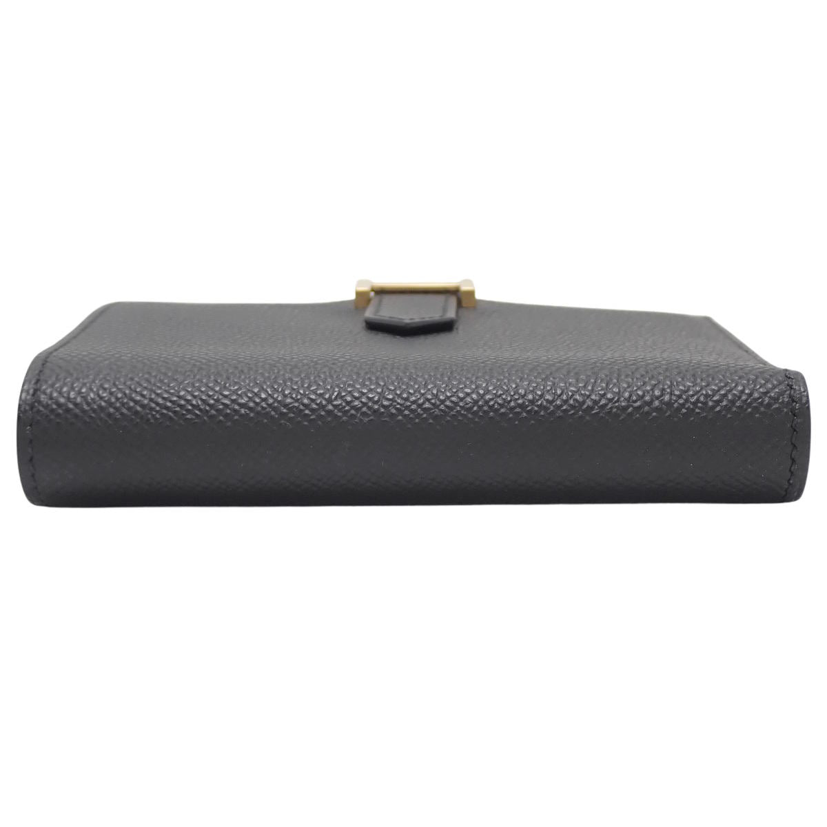 Béarn Compact Togo Black Gold Hardware W-stamp