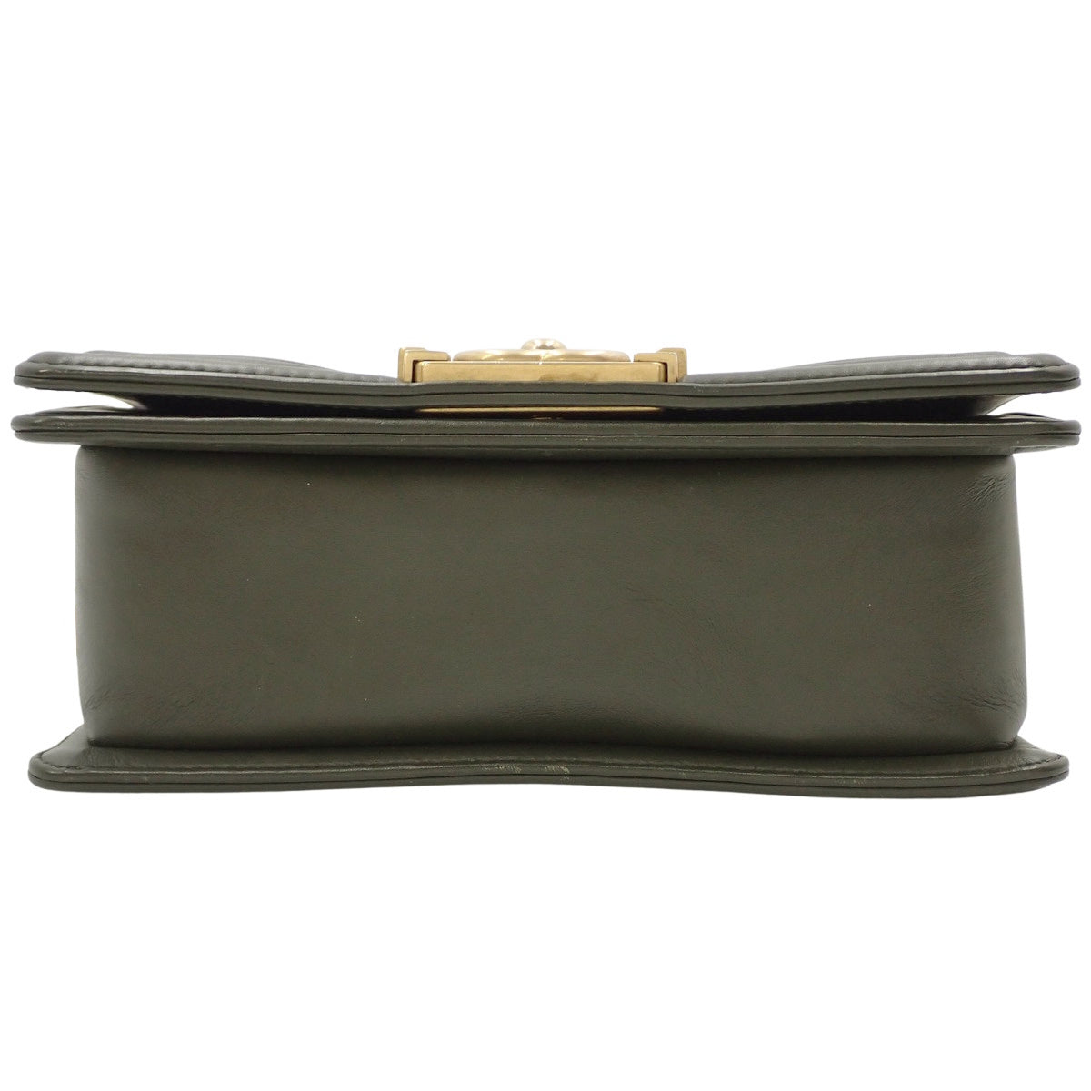 Boy Chanel Matelasse Small Chain Shoulder Bag in Khaki Lambskin A67085