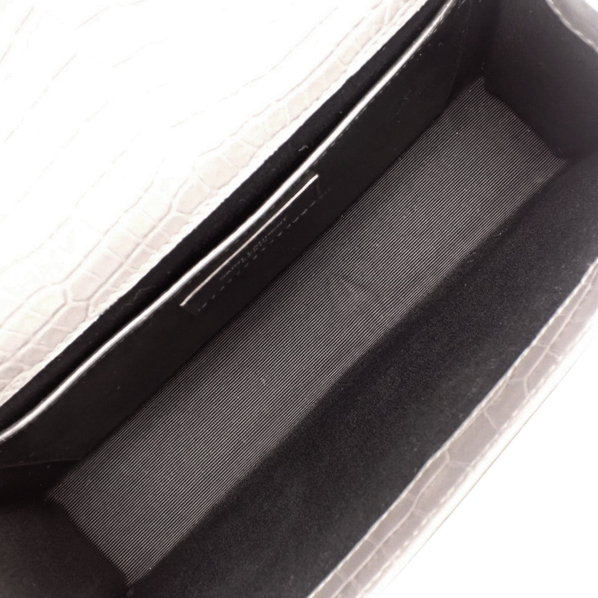 ケイト タッセル サッチェル チェーンショルダーバッグ レザー グレー 354119