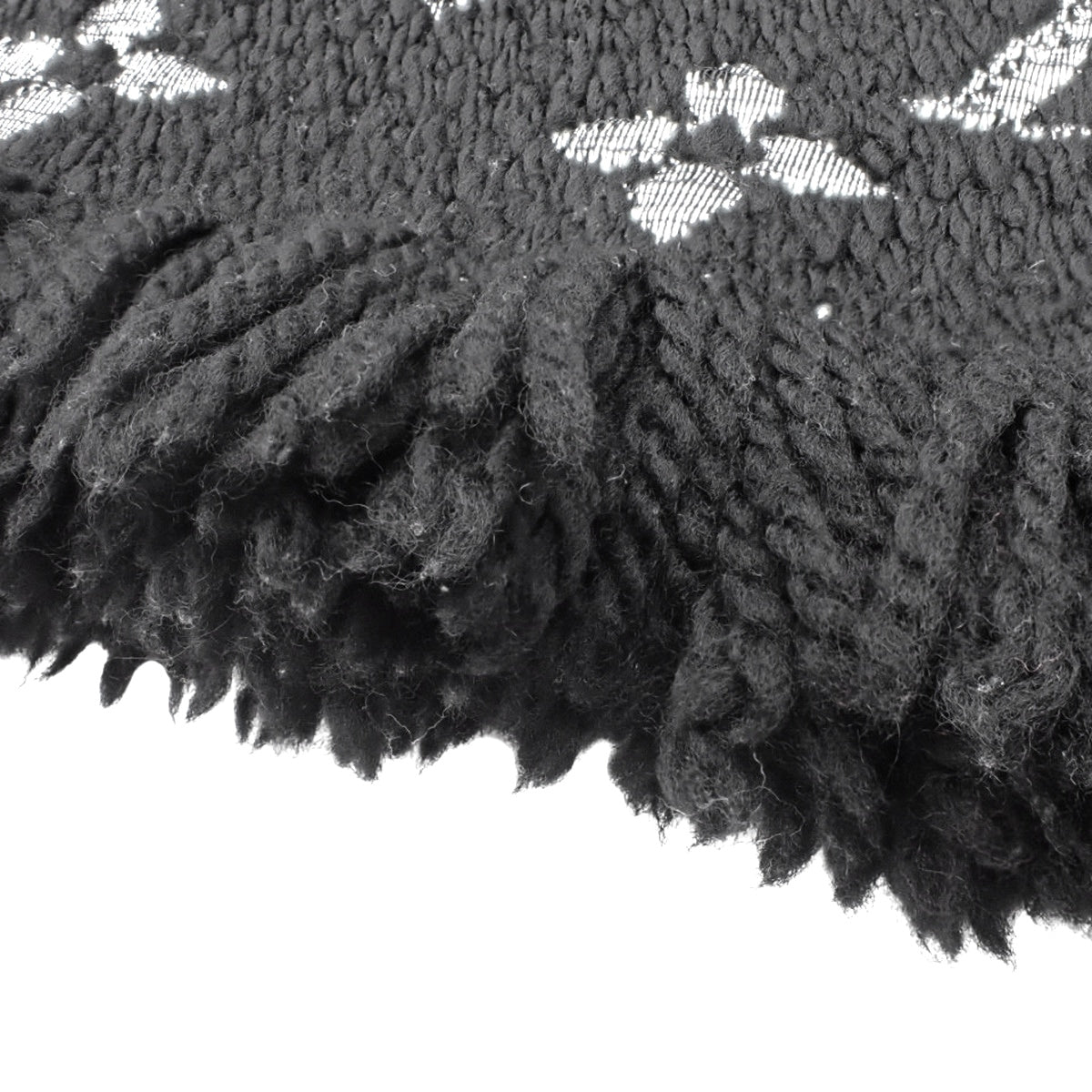 Monogram Echarpe Logomania Shine Wool Silk Polyester Noir M75833