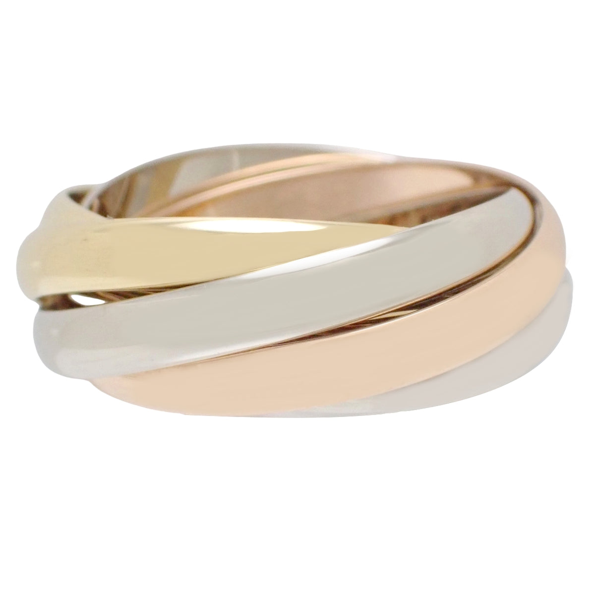 les must de Cartier Trinity Ring K18YG K18PG K18WG 9.4g