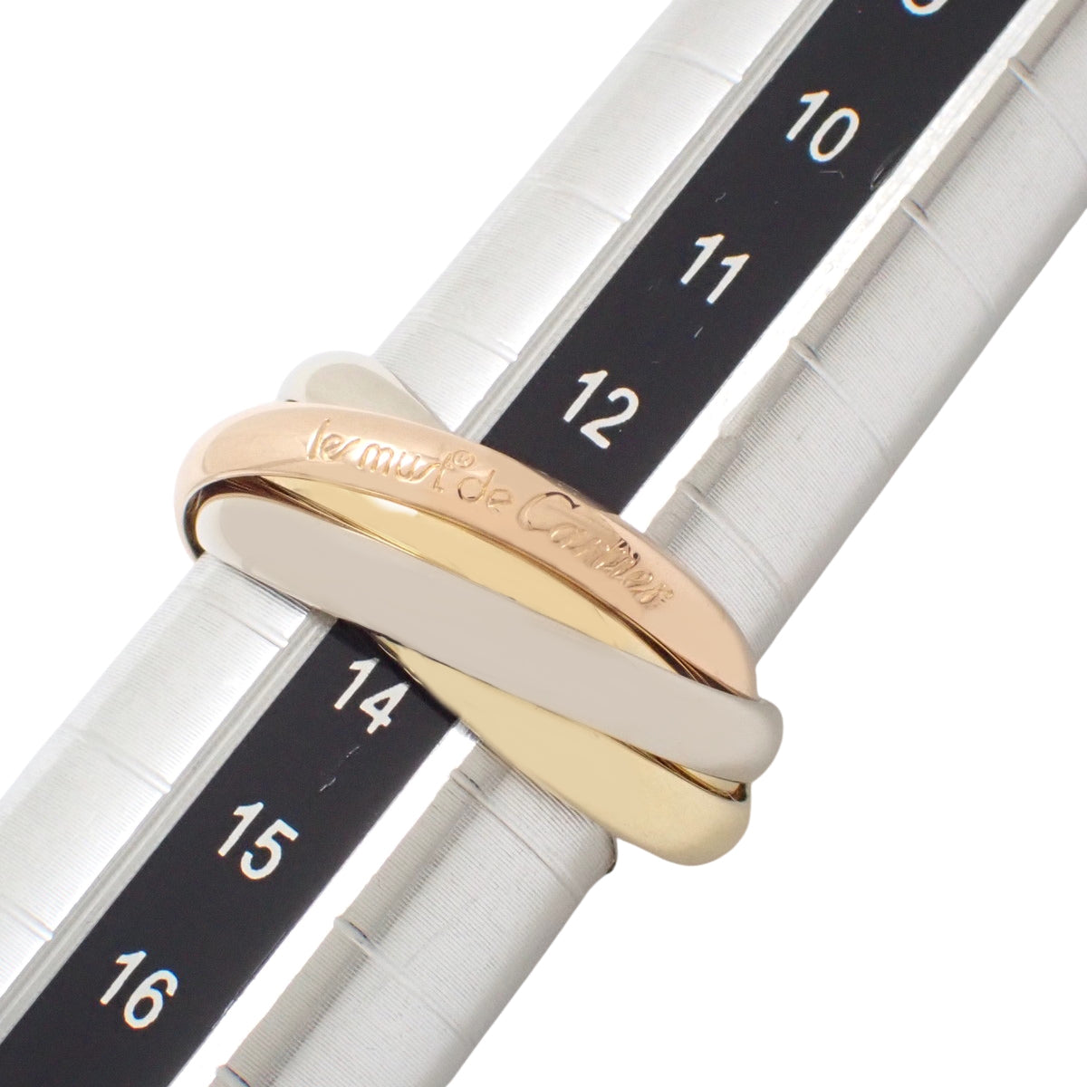 les must de Cartier Trinity Ring K18YG K18PG K18WG 9.4g