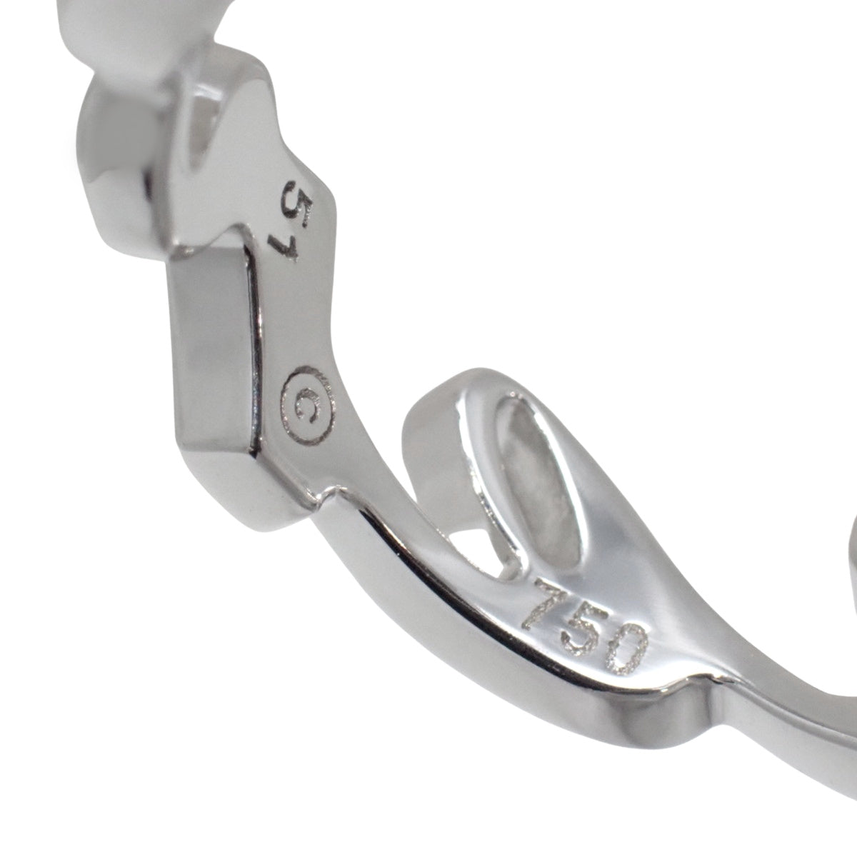 シグネチャー リング ホワイトゴールド K18WG 4.5g