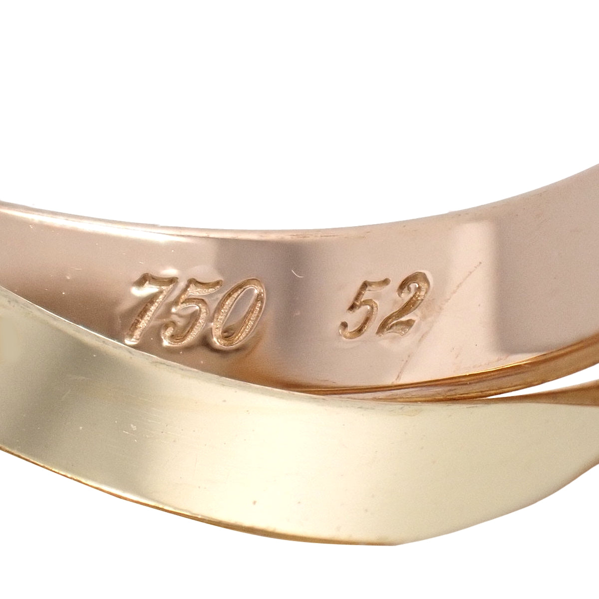 les must de Cartier Trinity Ring, 18K Yellow Gold/Pink/White Gold, 7.7g
