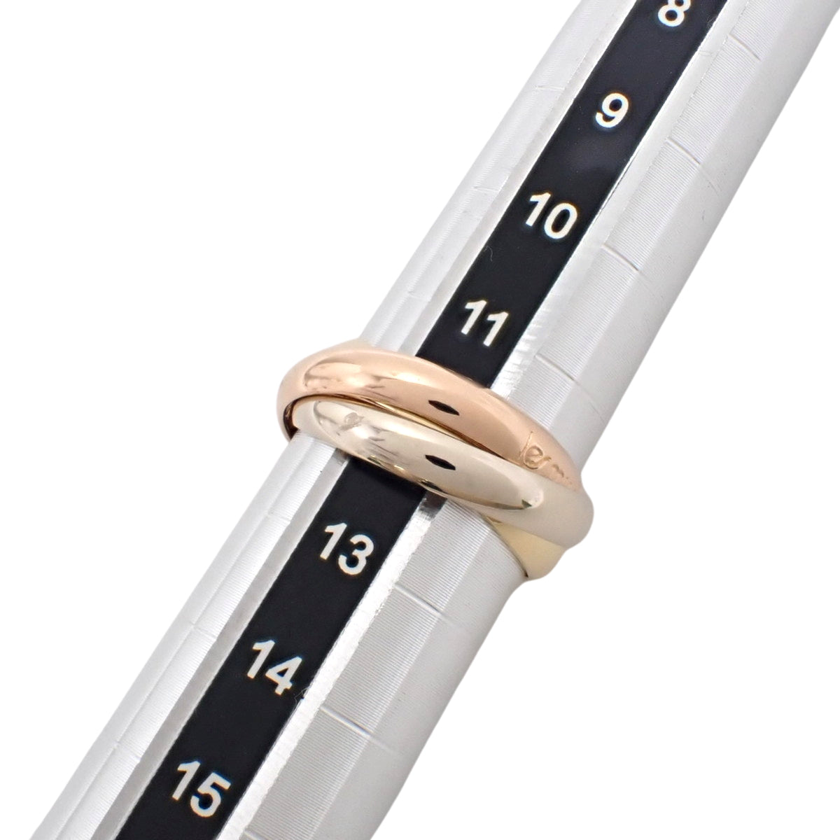 les must de Cartier Trinity Ring, 18K Yellow Gold/Pink/White Gold, 7.7g